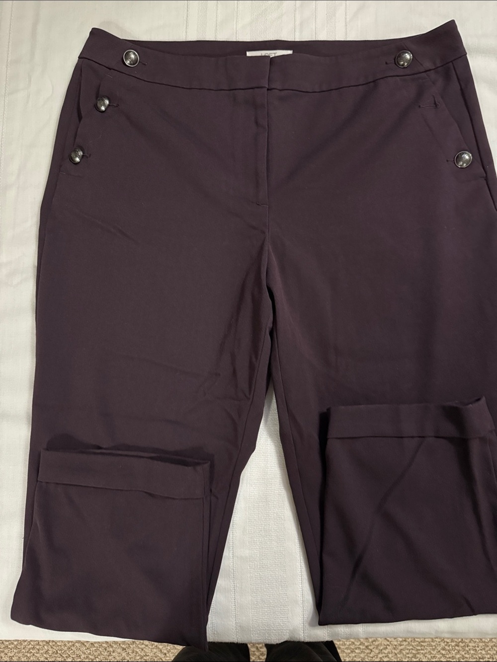 Women's Tailored Pants in Deep Plum